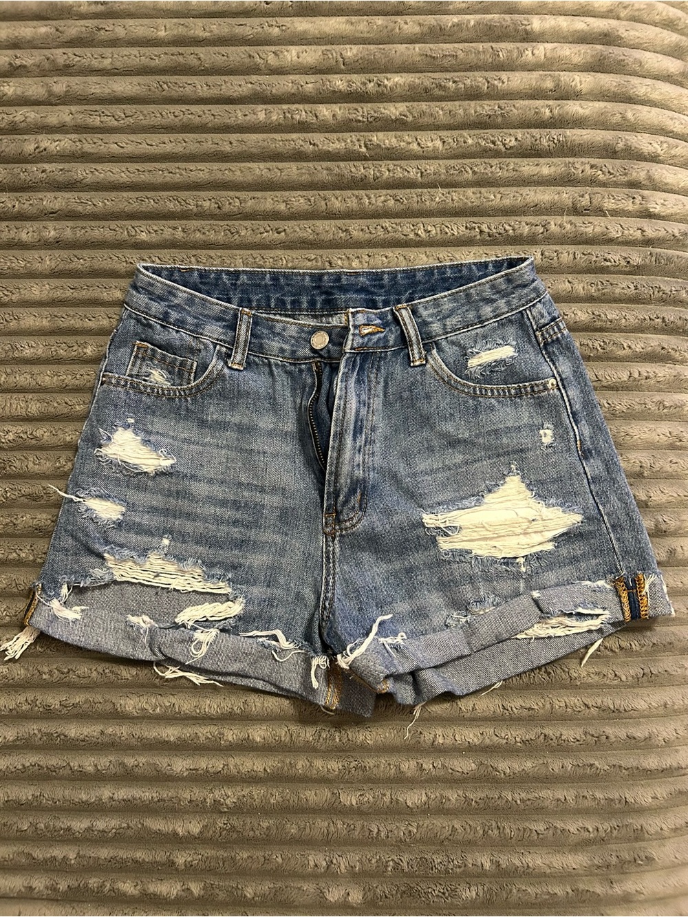 SHEIN Distressed Denim Shorts